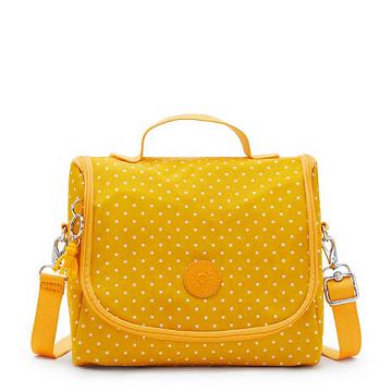 Kipling New Kichirou Printed Lunch Bags Soft Dot Yellow | AU 1932HA